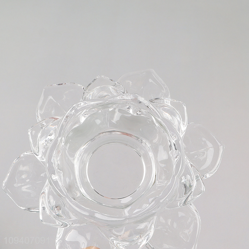 Low price clear glass candle holder for sale