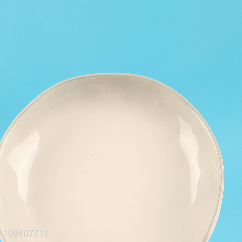 Factory price round ceramic plate for home restaurant