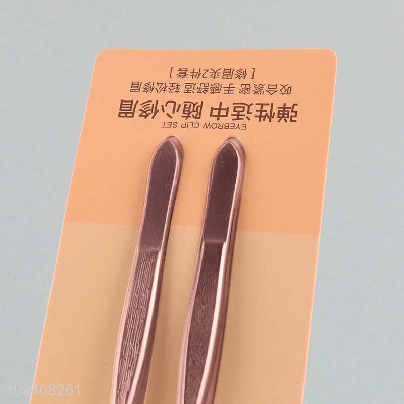 Top selling 2pcs eyebrow tweezers eyebrow clips set