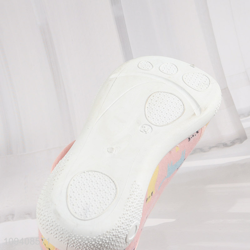 Good sale pink printed baby casual shoes