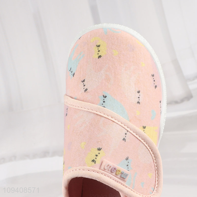 Good sale pink printed baby casual shoes