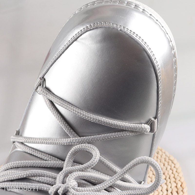 Hot products silver winter warm women snow boots