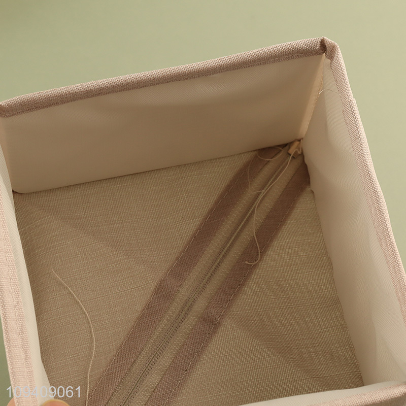 Low price compartment cation storage box with zipper