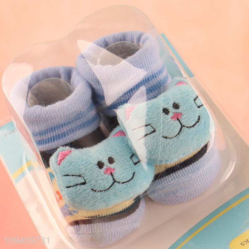 Online wholesale cartoon cat plush baby socks