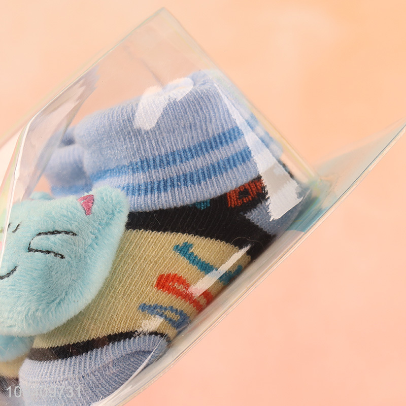 Online wholesale cartoon cat plush baby socks