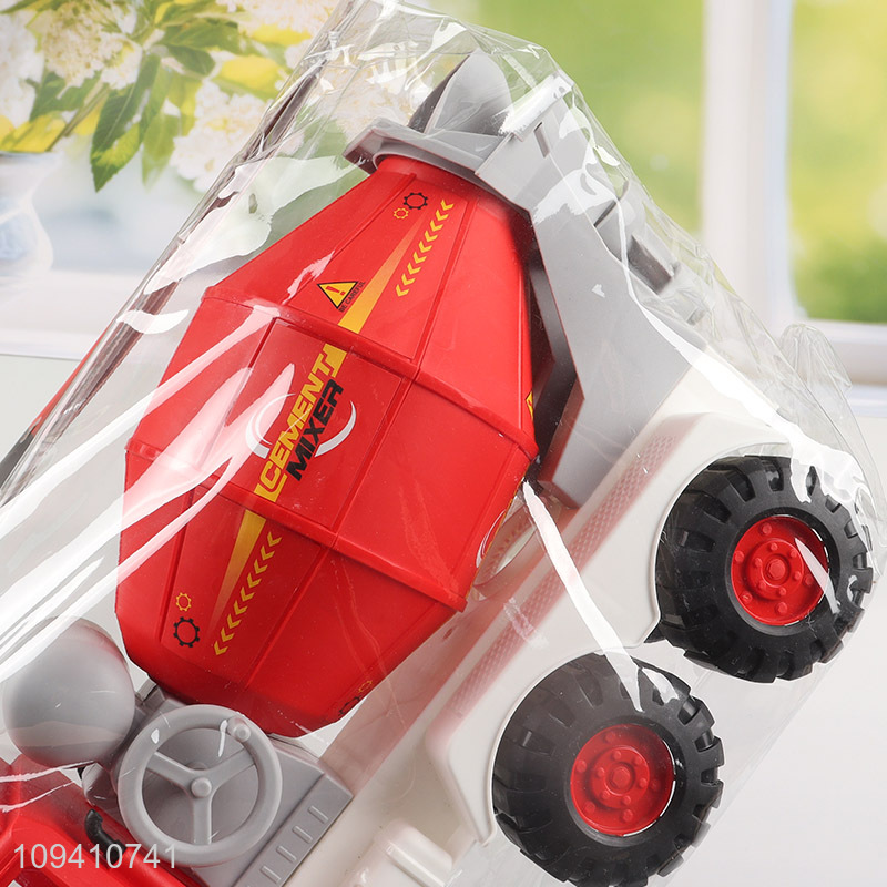 Top products red cement mixer truck toy for kids