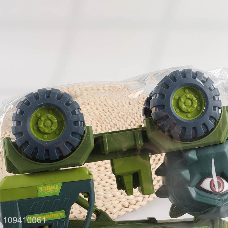 Hot selling cartoon dinosaur construction truck toy