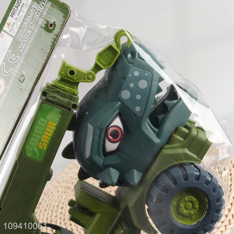 Hot selling cartoon dinosaur construction truck toy