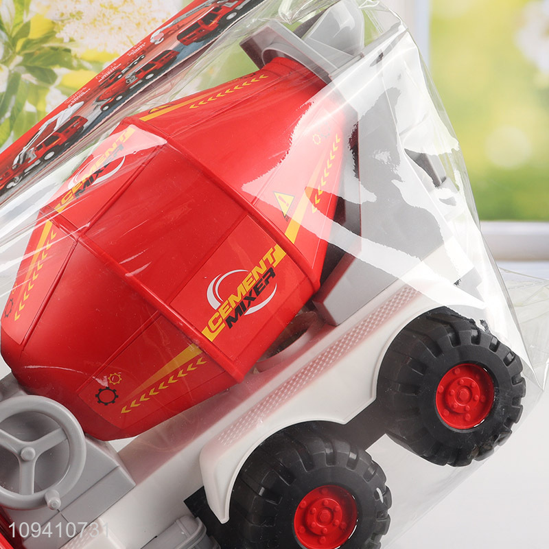 Best quality red cement mixer truck toy for kids