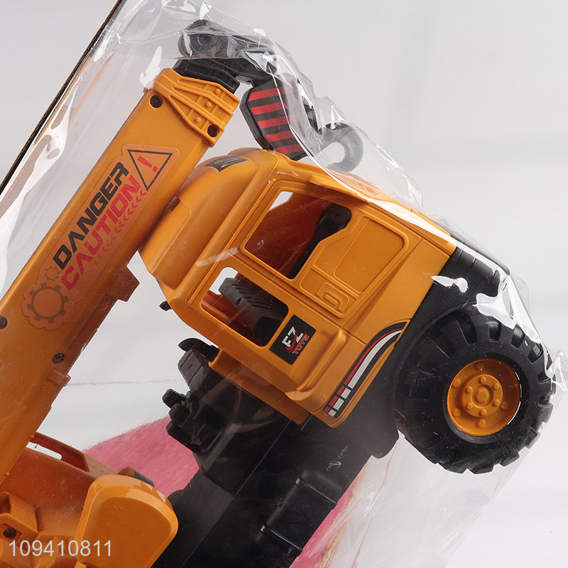 Top products orange engineering crane truck toy for boys