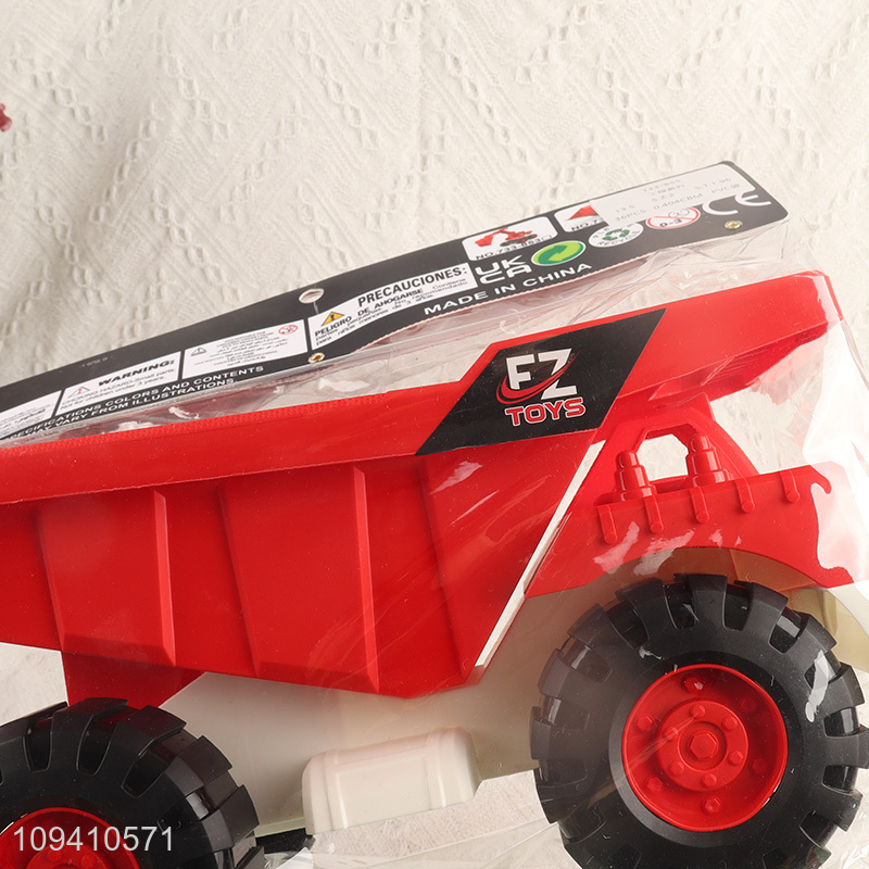 Top quality red construction dump truck toy for boys