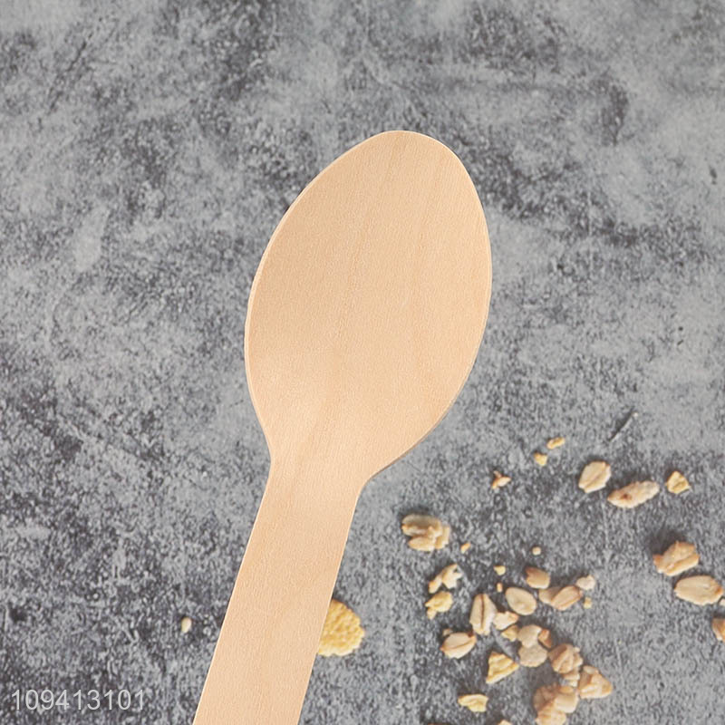 Hot sale natural color wooden disposable spoon