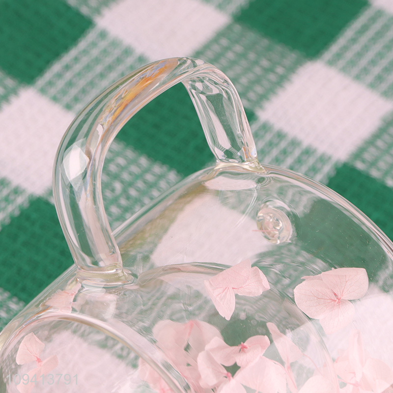 Top quality clear double-wall glass cup water cup