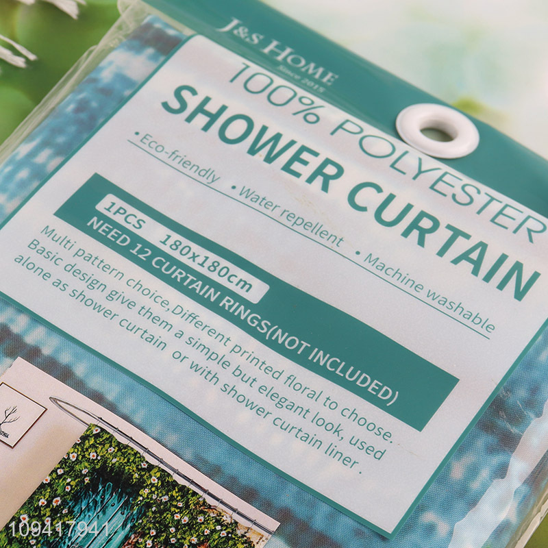 Wholesale Machine Washable Polyester Shower Curtain