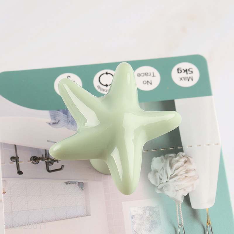 Top selling seamless starfish shape suction cup hook