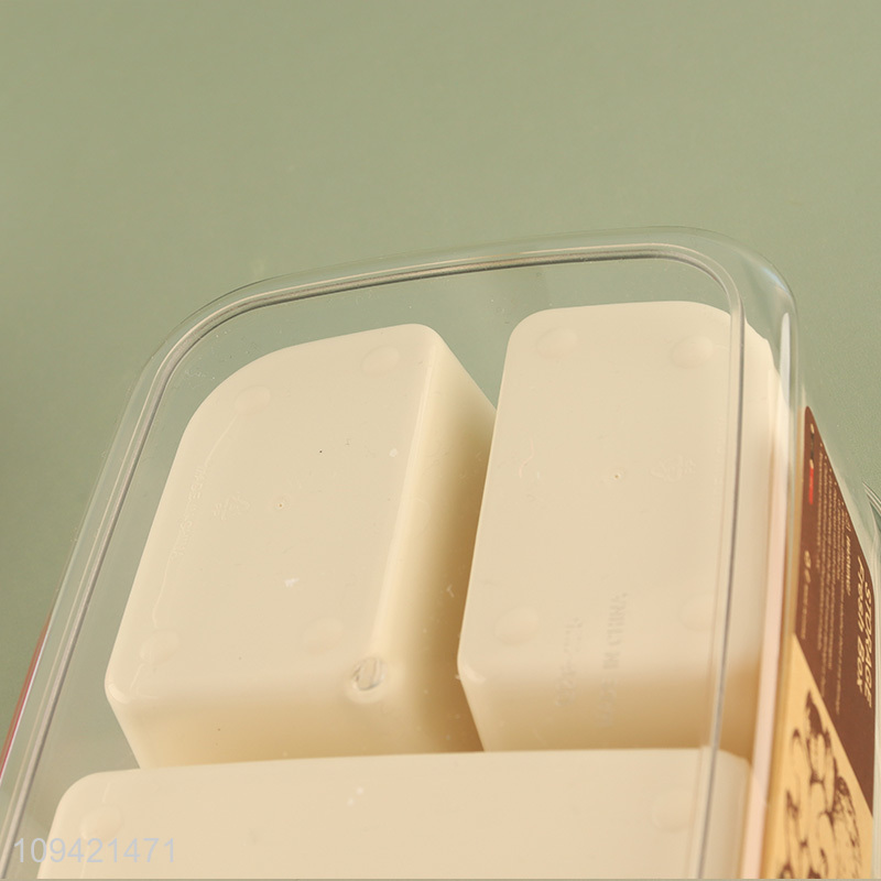 Good quality 3 compartments food container preservation box