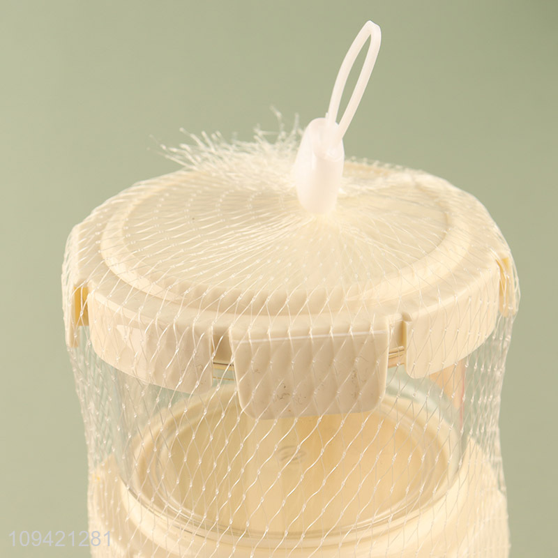 Hot sale round mini 3pcs food container storage jar set
