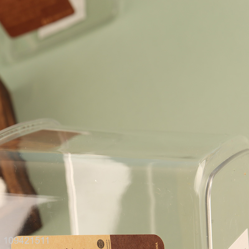 Factory supply rectangular storage jar with white lid