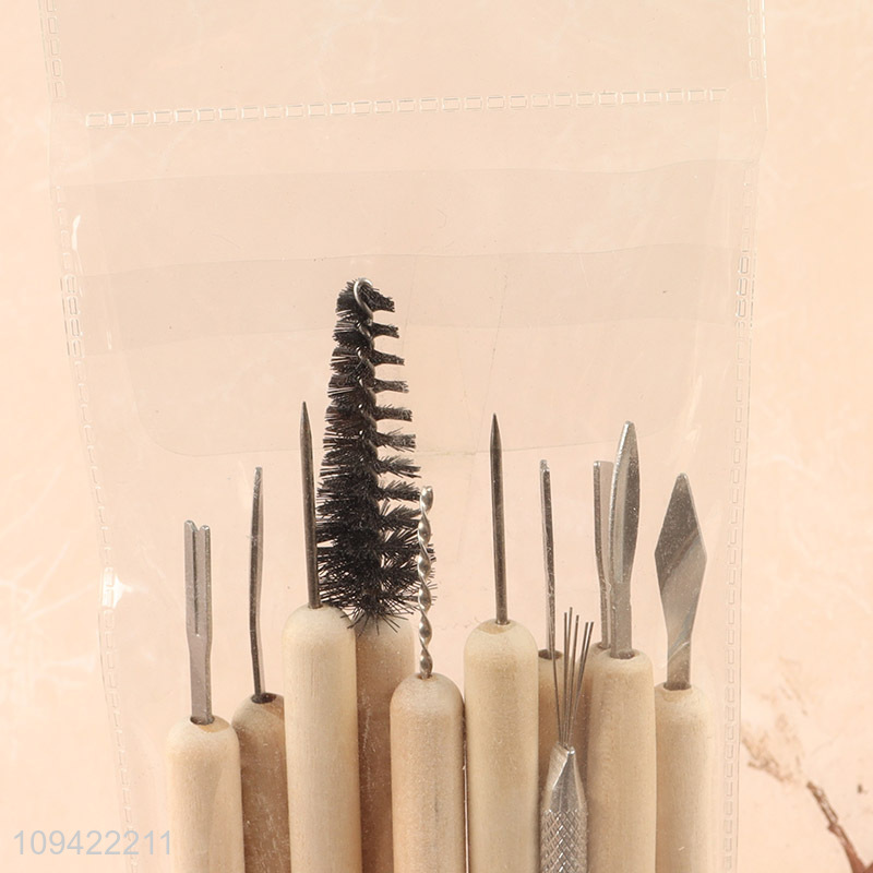 China wholesale 11pcs wooden pottery tool kit
