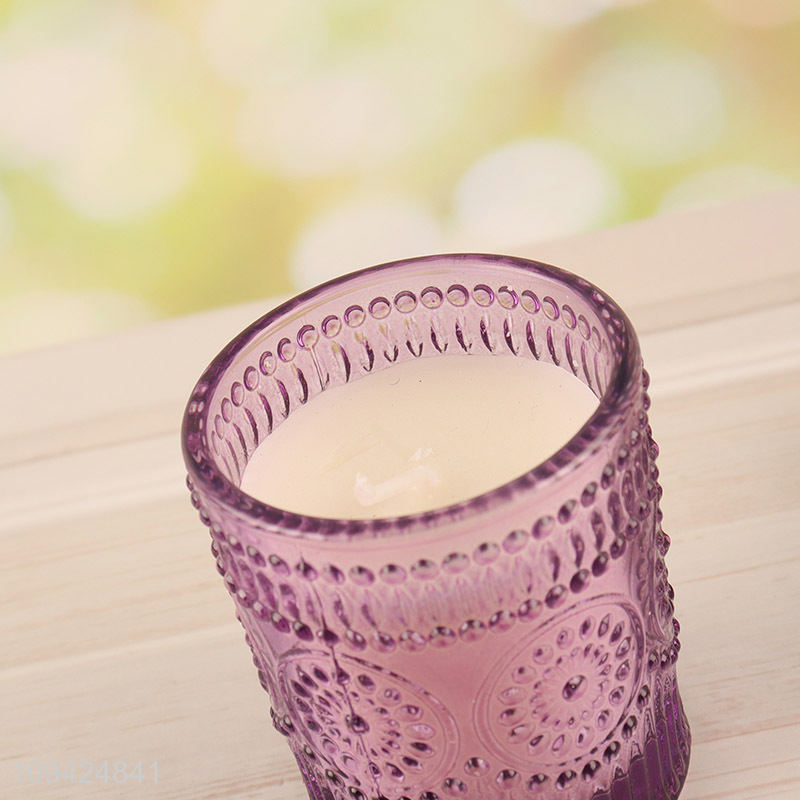 Wholesale glass cup candle scented candle for desktop