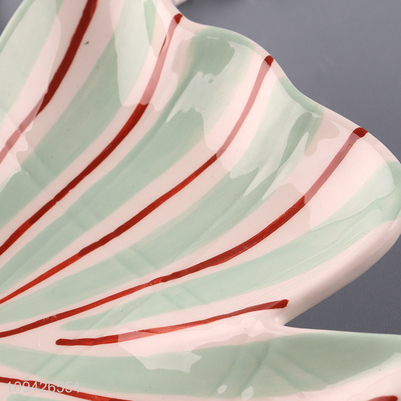 Low price bowknot shape ceramic tableware plate