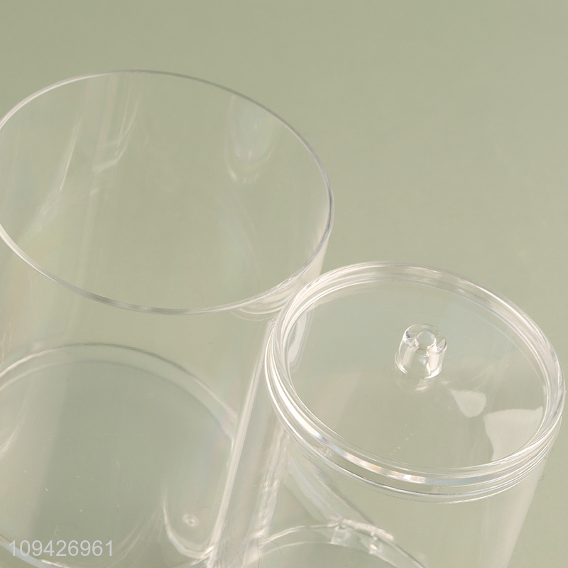 Transparent Makeup Organizer For Cotton Pads And Cotton Swab