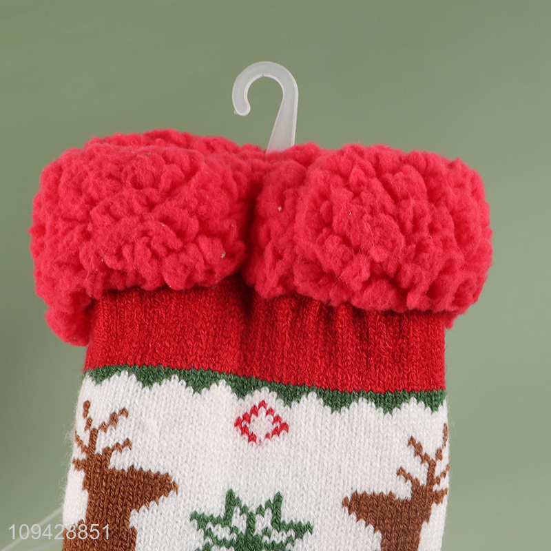 Top products Christmas plush home slipper socks for winter