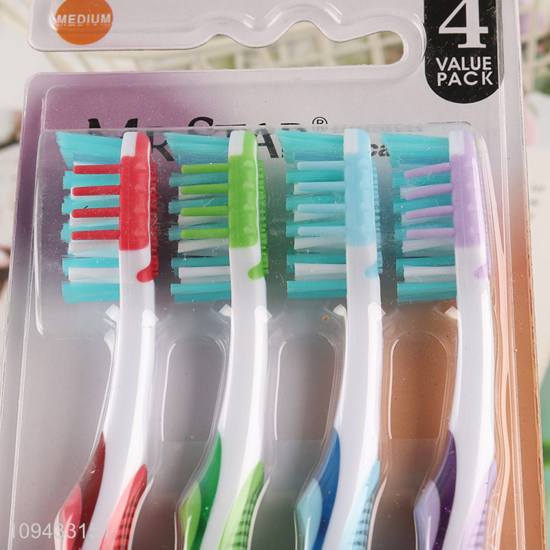 Top Quality 4 Value Pack Manual Toothbrush