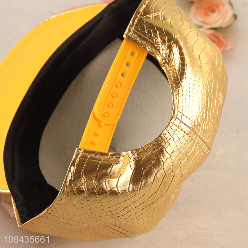 Yiwu market  golden adjustable baseball cap baseball hat