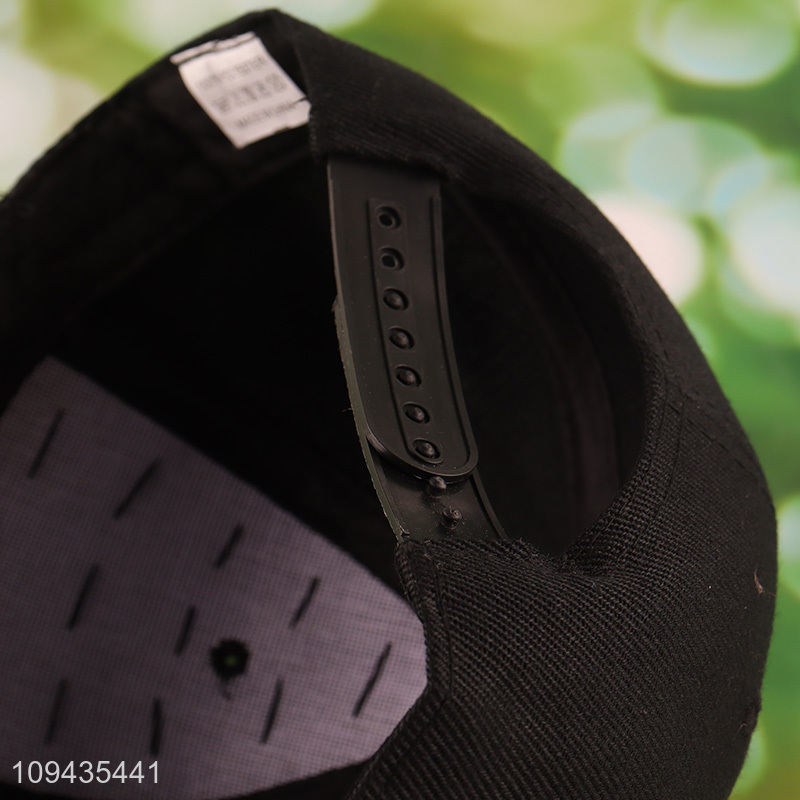 Wholesale adjustable polyester peaked cap with bolt