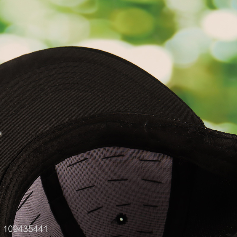 Wholesale adjustable polyester peaked cap with bolt
