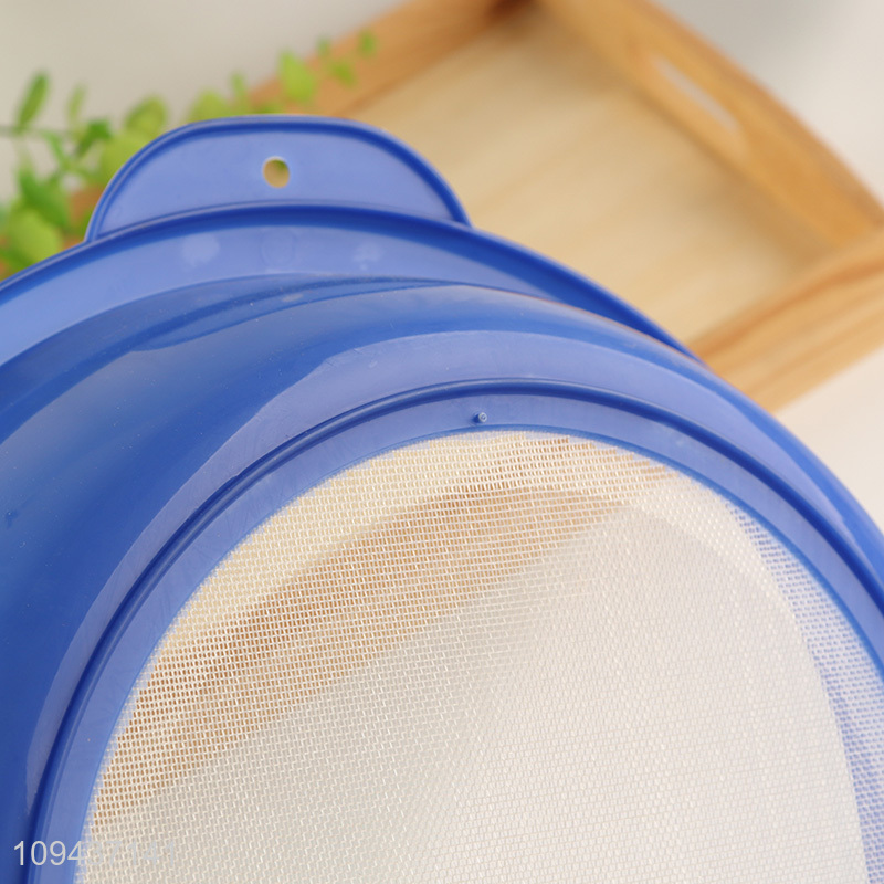 Hot items round fine mesh kitchen strainer with handle