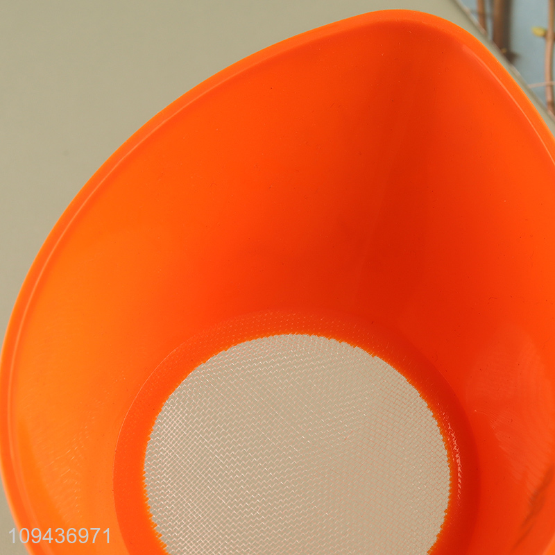 China factory multicolor plastic kitchen fine mesh strainer