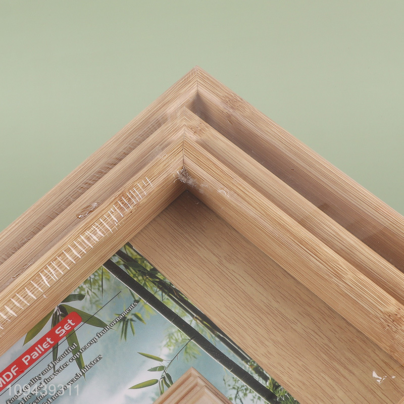 Low price food fruits MDF storage tray with handle