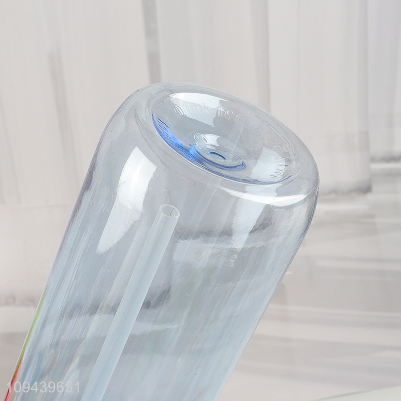 Hot selling plastic water bottle drinking bottle with straw