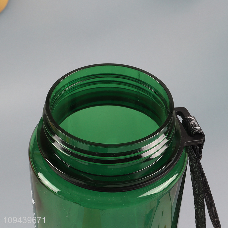 China wholesale plastic green water bottle drinking bottle