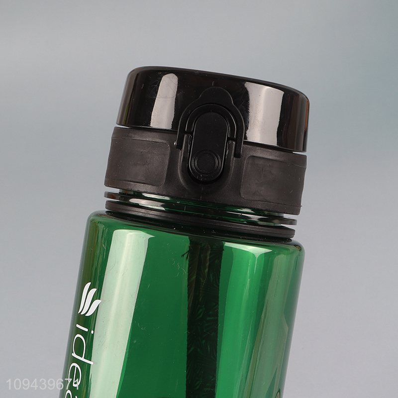 China wholesale plastic green water bottle drinking bottle