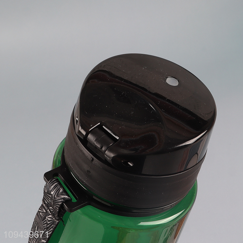 China wholesale plastic green water bottle drinking bottle