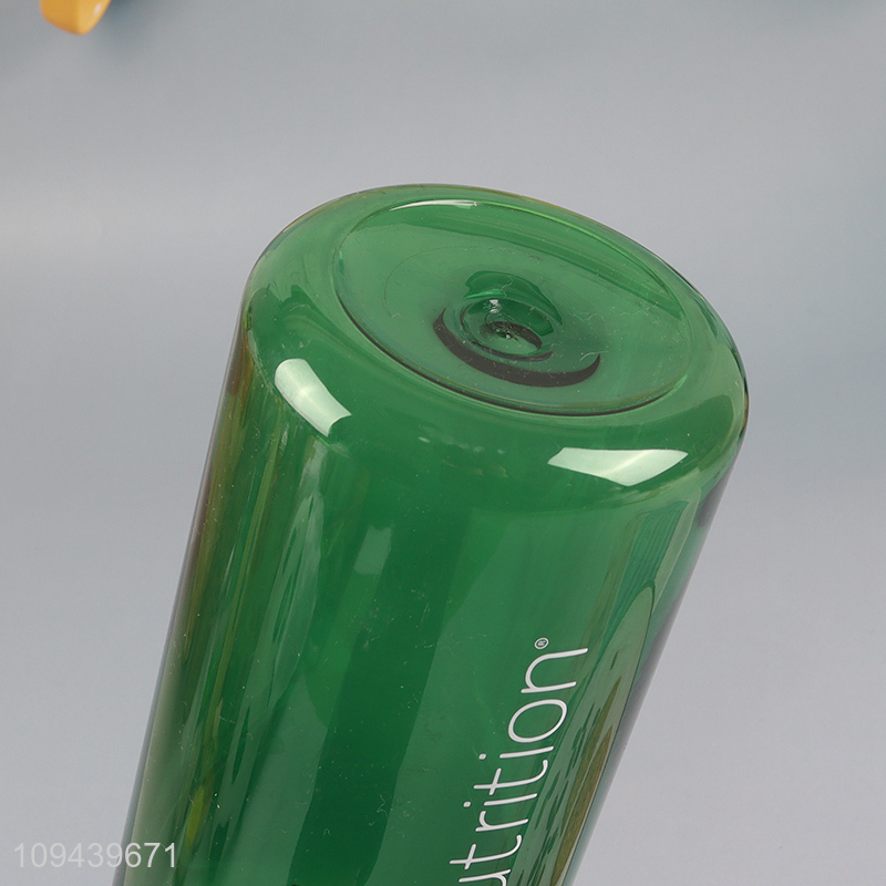 China wholesale plastic green water bottle drinking bottle
