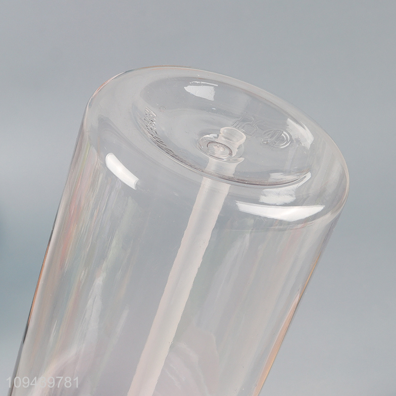 Latest products plastic water bottle with straw