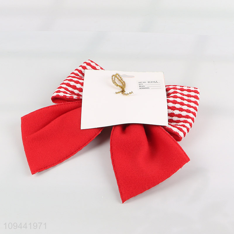 Top products red white striped ribbon bow for Christmas