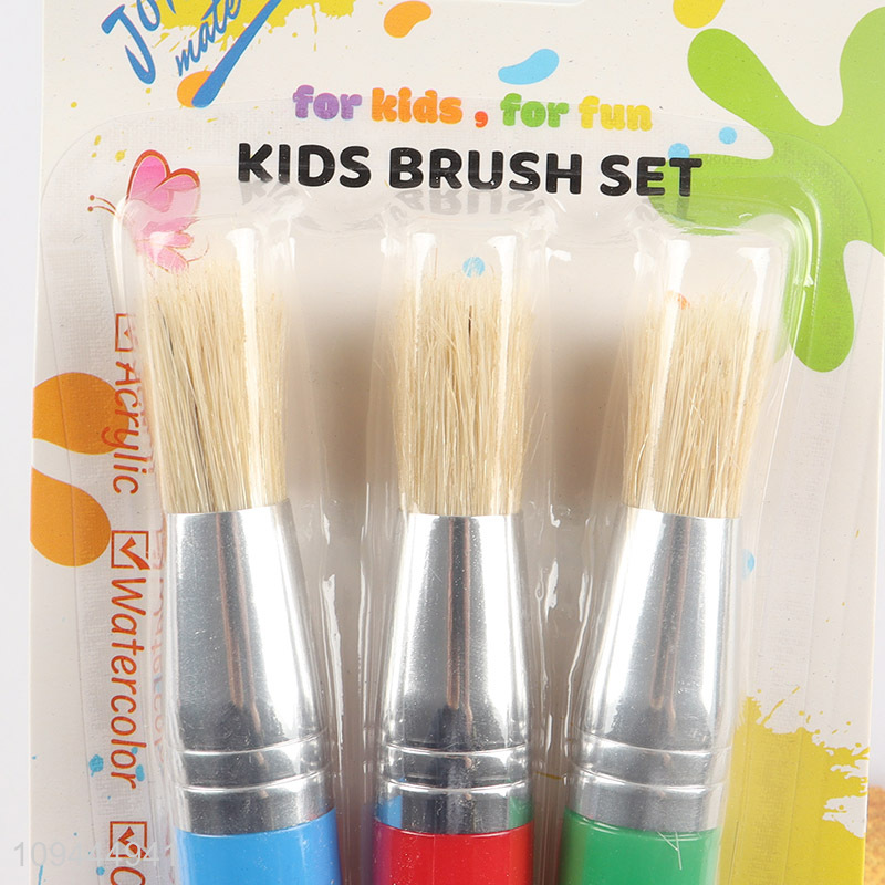 Good quality 3pcs kids artist painting brush set