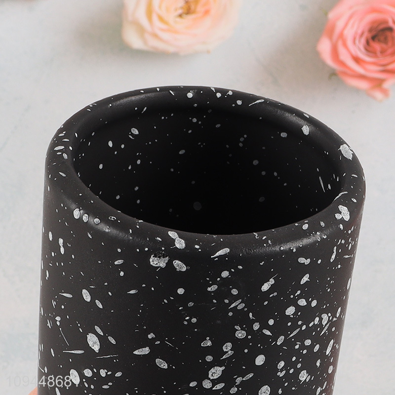 Hot selling simple ceramic mouthwash cup toothbrush cup