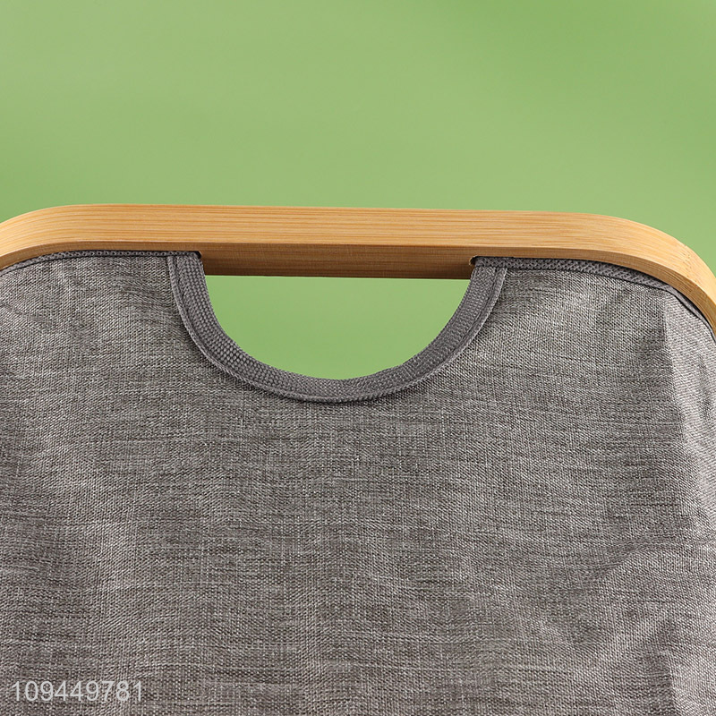 China supplier grey polyester storage basket with handle