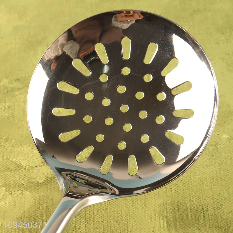 Top products stainless steel slotted spoon with long handle