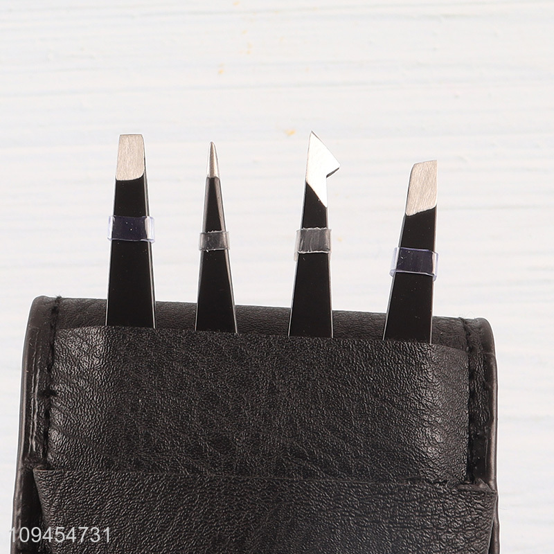 Good quality portable eyebrow tweezers set