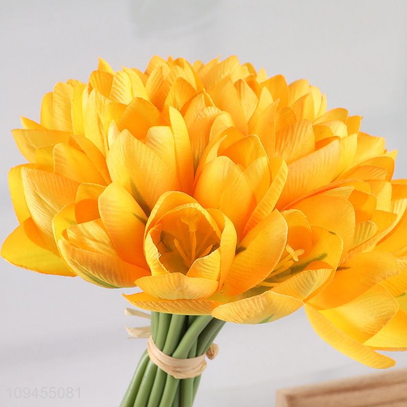 Good selling natural home decor fake flower tulip bouquet
