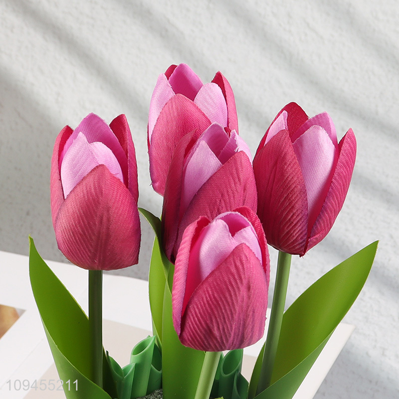 New style 5-head fake flower tulip potted plant