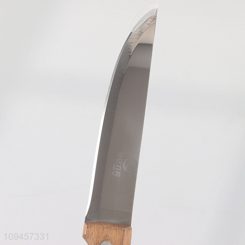 Low price stainless steel kitchen knife with wooden handle