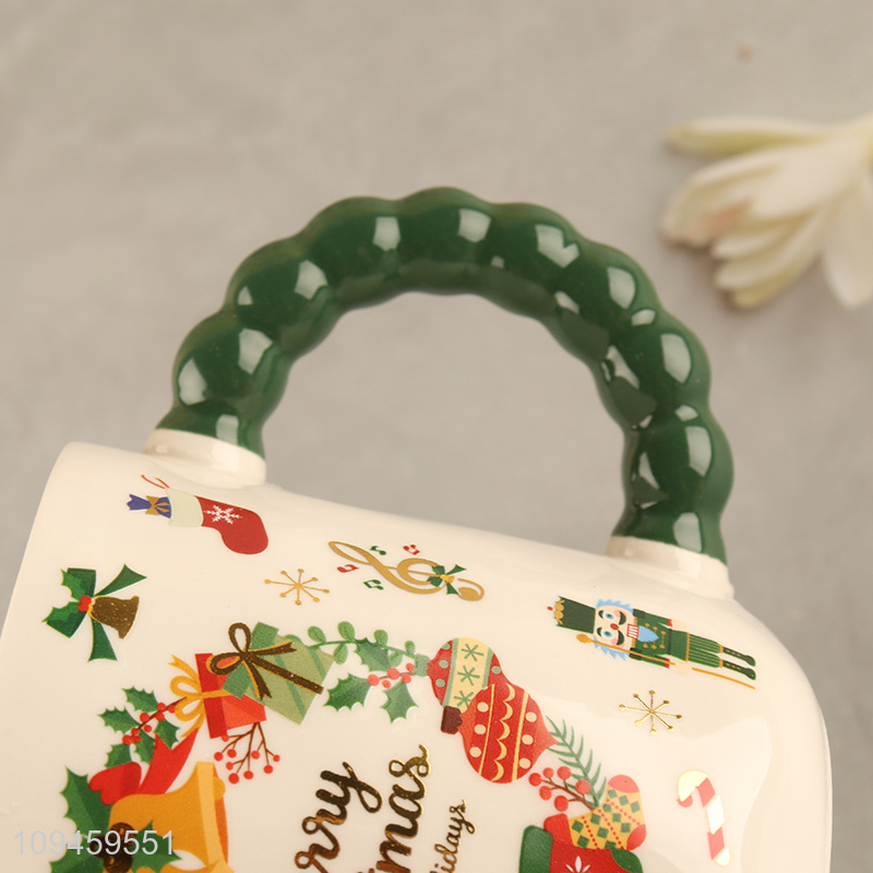 China supplier christmas series ceramic water cup drinking cup